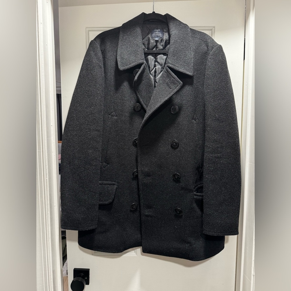 J. Crew Classic Black Peacoat